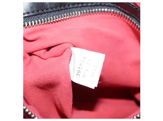 Autre Marque Borsa a mano in pelle Stella MacCartney con catena 2 in 1 nera argento autentica mr934 Nero - vista 11