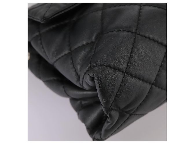 Autre Marque Borsa a mano in pelle Stella MacCartney con catena 2 in 1 nera argento autentica mr934 Nero - vista 17