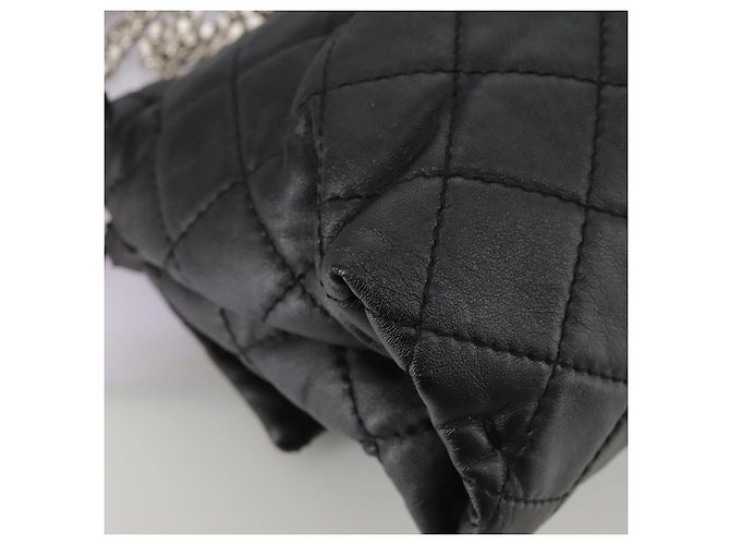 Autre Marque Borsa a mano in pelle Stella MacCartney con catena 2 in 1 nera argento autentica mr934 Nero - vista 19