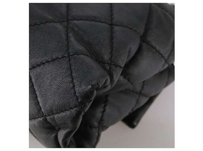 Autre Marque Borsa a mano in pelle Stella MacCartney con catena 2 in 1 nera argento autentica mr934 Nero - vista 20