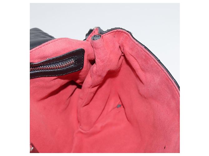 Autre Marque Borsa a mano in pelle Stella MacCartney con catena 2 in 1 nera argento autentica mr934 Nero - vista 24