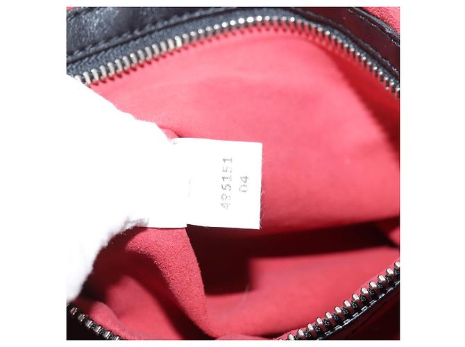 Autre Marque Borsa a mano in pelle Stella MacCartney con catena 2 in 1 nera argento autentica mr934 Nero - vista 28
