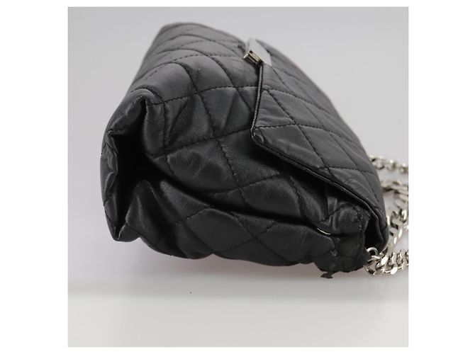 Autre Marque Borsa a mano in pelle Stella MacCartney con catena 2 in 1 nera argento autentica mr934 Nero - vista 5