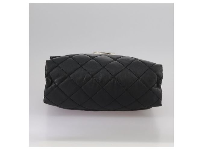 Autre Marque Borsa a mano in pelle Stella MacCartney con catena 2 in 1 nera argento autentica mr934 Nero - vista 7