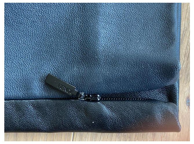 Fendi Lederhose Anthrazitgrau - Ansicht 10