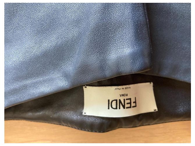 Fendi Lederhose Anthrazitgrau - Ansicht 3