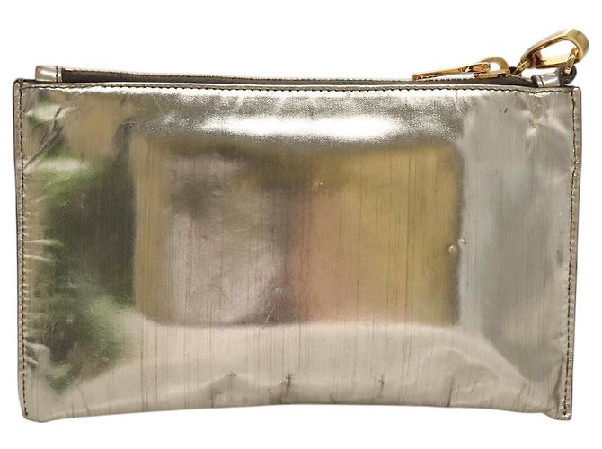 Borsa Clutch Miu Miu Smalto Oro Auth 107847 D'oro - vista 2