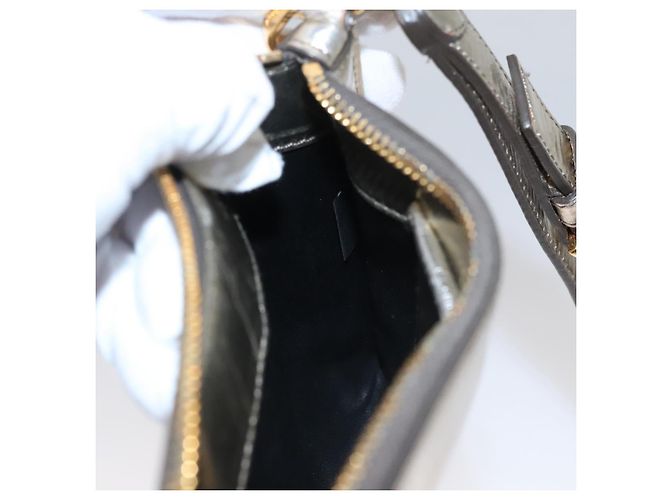 Borsa Clutch Miu Miu Smalto Oro Auth 107847 D'oro - vista 20