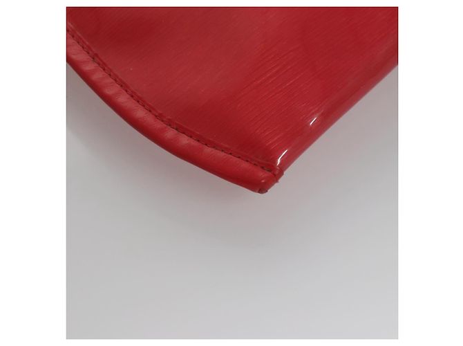 LOUIS VUITTON Epi Plage Via Borsa a Mano Vinile Rosso Grenadine M92152 LV Auth bs20812 - vista 14