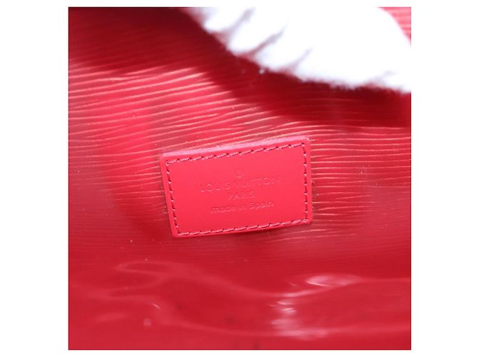 LOUIS VUITTON Epi Plage Via Borsa a Mano Vinile Rosso Grenadine M92152 LV Auth bs20812 - vista 18