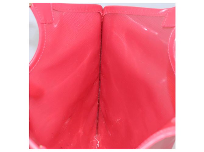 LOUIS VUITTON Epi Plage Via Borsa a Mano Vinile Rosso Grenadine M92152 LV Auth bs20812 - vista 19