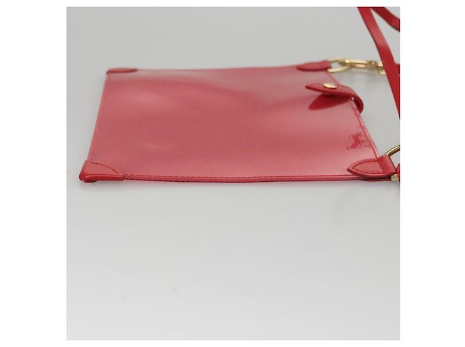 LOUIS VUITTON Epi Plage Via Borsa a Mano Vinile Rosso Grenadine M92152 LV Auth bs20812 - vista 23