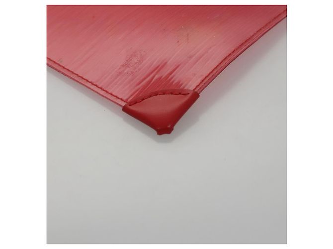 LOUIS VUITTON Epi Plage Via Borsa a Mano Vinile Rosso Grenadine M92152 LV Auth bs20812 - vista 27