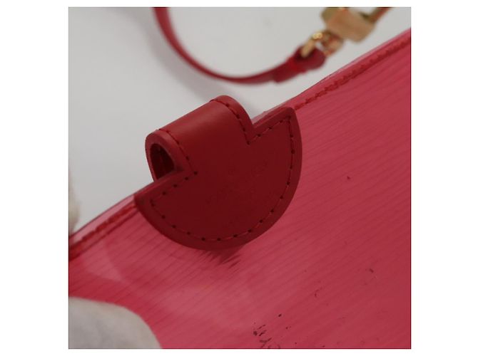LOUIS VUITTON Epi Plage Via Borsa a Mano Vinile Rosso Grenadine M92152 LV Auth bs20812 - vista 29