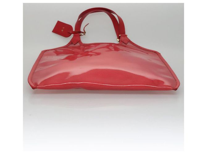 LOUIS VUITTON Epi Plage Via Borsa a Mano Vinile Rosso Grenadine M92152 LV Auth bs20812 - vista 5