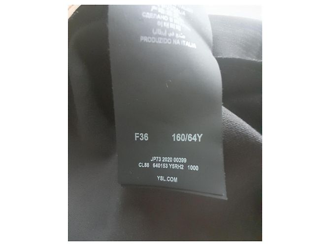 Leggings Saint Laurent de cuero de cordero negro - vista 3