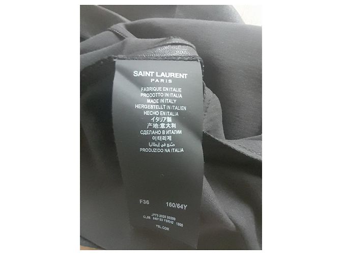 Leggings Saint Laurent de cuero de cordero negro - vista 4