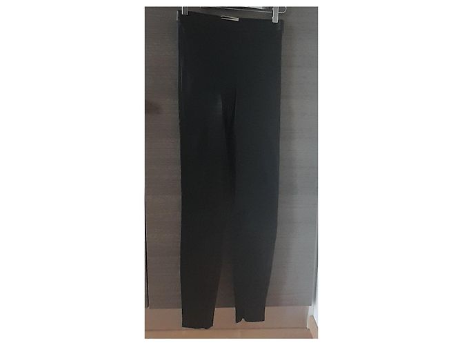 Leggings Saint Laurent de cuero de cordero negro - vista 7