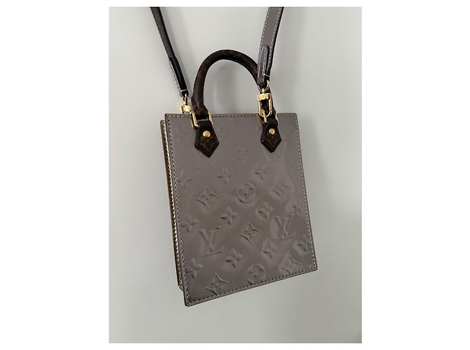 Borsa piatta Louis Vuitton Monogramma e Pelle Verniciata Marrone Argento Multicolore D'oro Metallico Bronzo Marrone chiaro Caramello Marrone scuro Gold hardware Cammello - vista 2