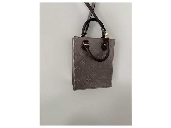 Borsa piatta Louis Vuitton Monogramma e Pelle Verniciata Marrone Argento Multicolore D'oro Metallico Bronzo Marrone chiaro Caramello Marrone scuro Gold hardware Cammello - vista 4