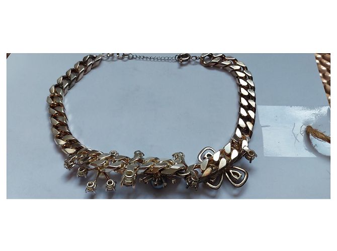 Collana choker floreale Kenzo oro e acciaio Gold hardware - vista 3