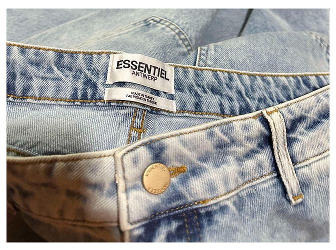 Vaqueros Gnome Essentiel Antwerp Azul Índigo Lavado Ácido - vista 5