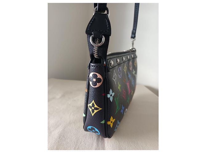 2025 Louis Vuitton x TM Pochette Accessoires Takashi Murakami Nero Multicolore - vista 10