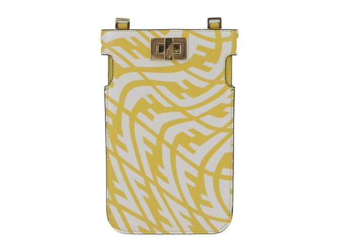 Borsa a Spalla Fendi Peekaboo Giallo - vista 2