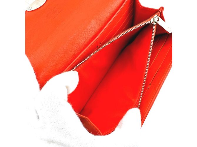 Cartera Larga Louis Vuitton en Cuero Mahina Corail Coral - vista 8