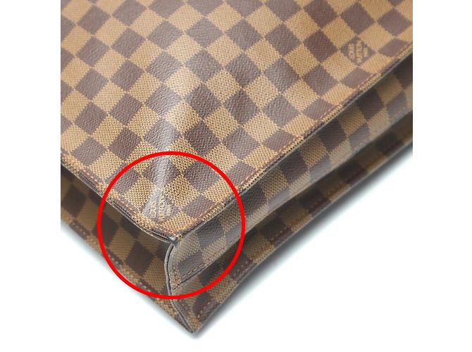 Damier Canvas Tote Bag von Louis Vuitton Braun Damier ebene - Ansicht 6