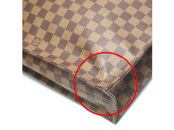 Damier Canvas Tote Bag von Louis Vuitton Braun Damier ebene - Ansicht 7