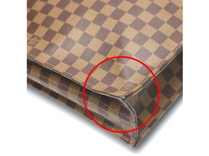 Damier Canvas Tote Bag von Louis Vuitton Braun Damier ebene - Ansicht 9