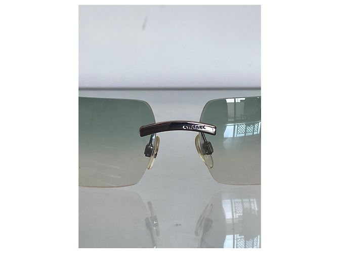 Occhiali da sole vintage Chanel Argento - vista 6