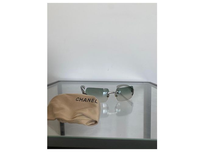 Occhiali da sole vintage Chanel Argento - vista 8