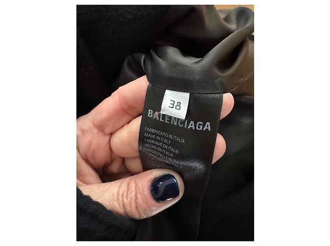 Balenciaga Kleiner Mantel oder Matrosenjacke Schwarz - Ansicht 2