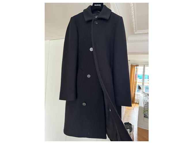 Balenciaga Kleiner Mantel oder Matrosenjacke Schwarz - Ansicht 3
