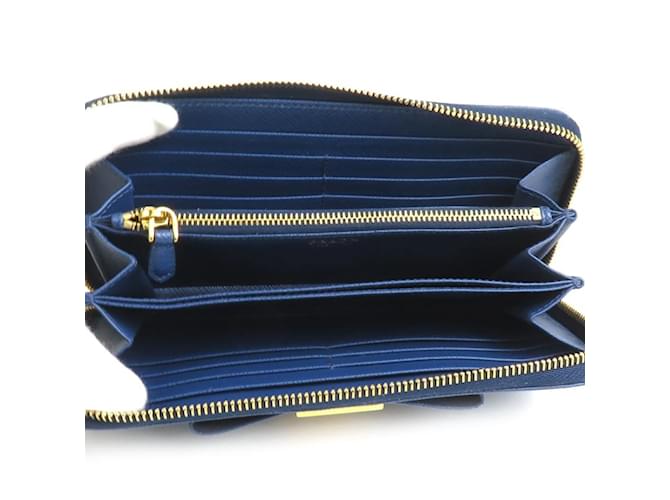 Prada Blaues Leder Langwallet - Ansicht 3