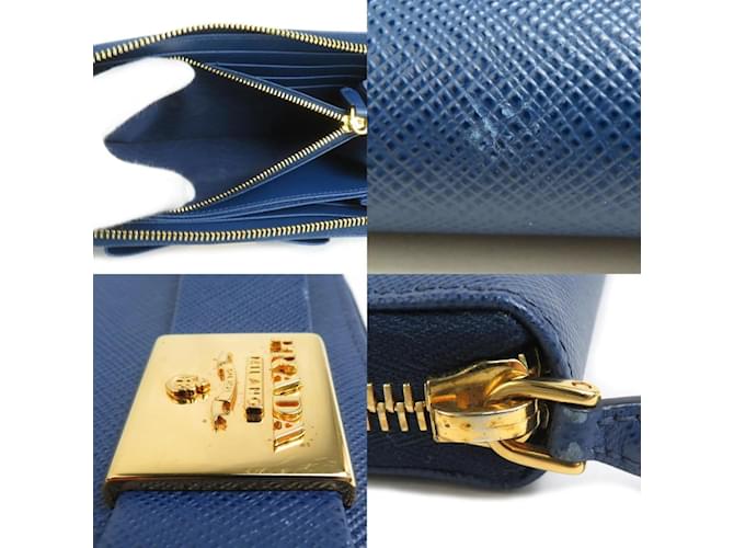 Prada Blaues Leder Langwallet - Ansicht 4