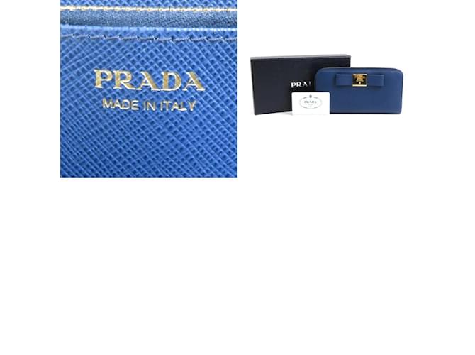 Prada Blaues Leder Langwallet - Ansicht 5