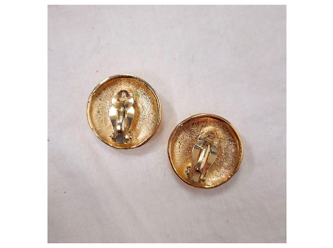 Yves Saint Laurent orecchini dorati rotondi D'oro - vista 5
