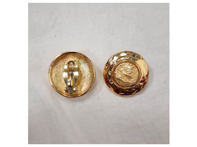 Yves Saint Laurent orecchini dorati rotondi D'oro - vista 7