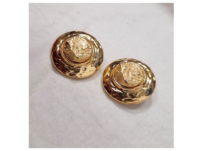 Yves Saint Laurent orecchini dorati rotondi D'oro - vista 8