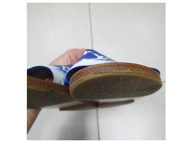 Sandali mule monogramma blu Louis Vuitton, infradito taglia 38 Multicolore - vista 13