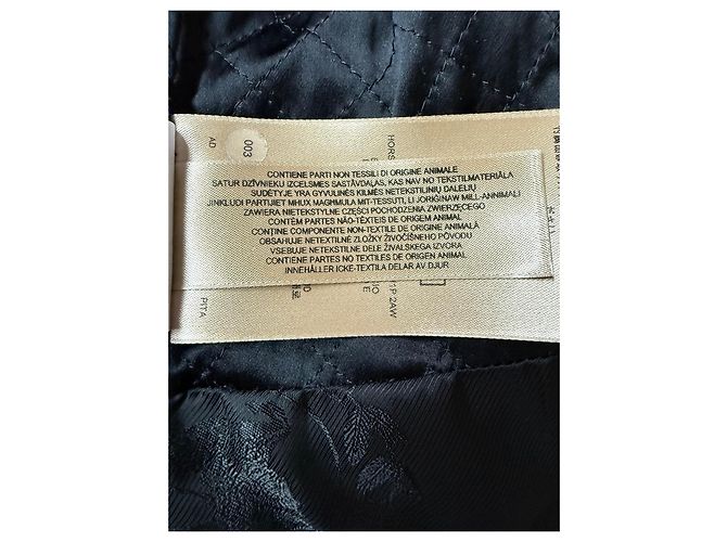 Abrigo corto Burberry de lana azul marino - vista 12