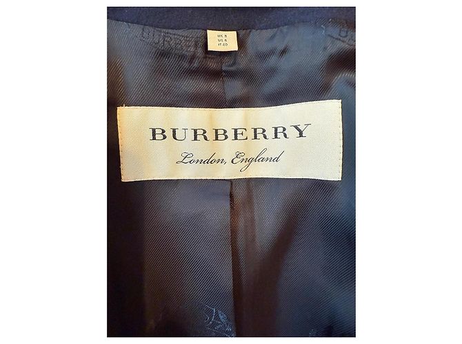 Abrigo corto Burberry de lana azul marino - vista 6