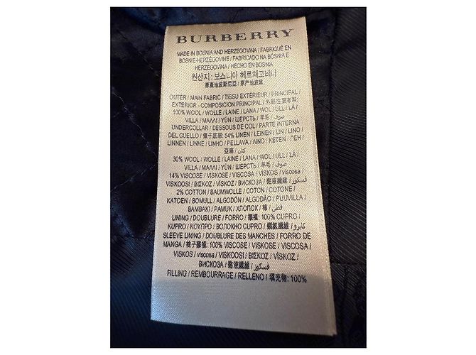 Abrigo corto Burberry de lana azul marino - vista 7