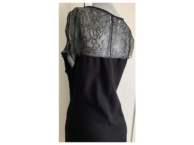 Abito nero in viscosa e pizzo Red Valentino - vista 10