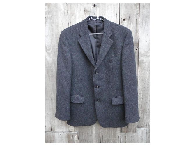 Autre Marque Digel Grey Tweed Wool Jacket Size 52 - view 2