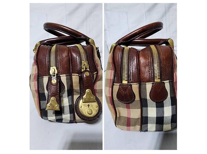 Borsa Ashbury Knight in tela e pelle Nova Check Burberry Beige/Marrone - vista 15