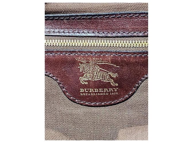 Borsa Ashbury Knight in tela e pelle Nova Check Burberry Beige/Marrone - vista 17